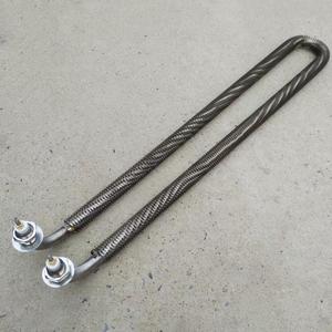 Elemento calefactor industrial de acero inoxidable en forma de L con aletas - Product Image 3