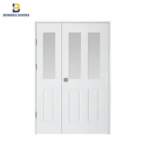2024 Новый американский французский стиль главный вход для входа в интерьер soundprood белый цвет деревянная дверь для дома