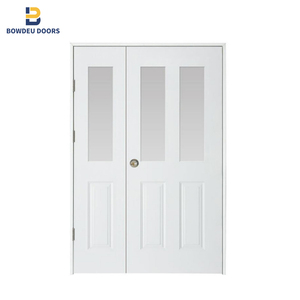 2024 nouveau style américain français entrée principale entrée intérieure insonorisée couleur blanche porte en bois pour la maison - Product Image 1