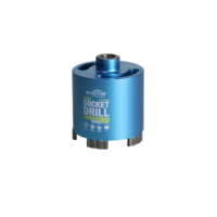 Prise électrique pour maçonnerie en briques et blocs, filetage M16 avec clé de guidage, foret SDS Plus 60 mm de longueur de travail