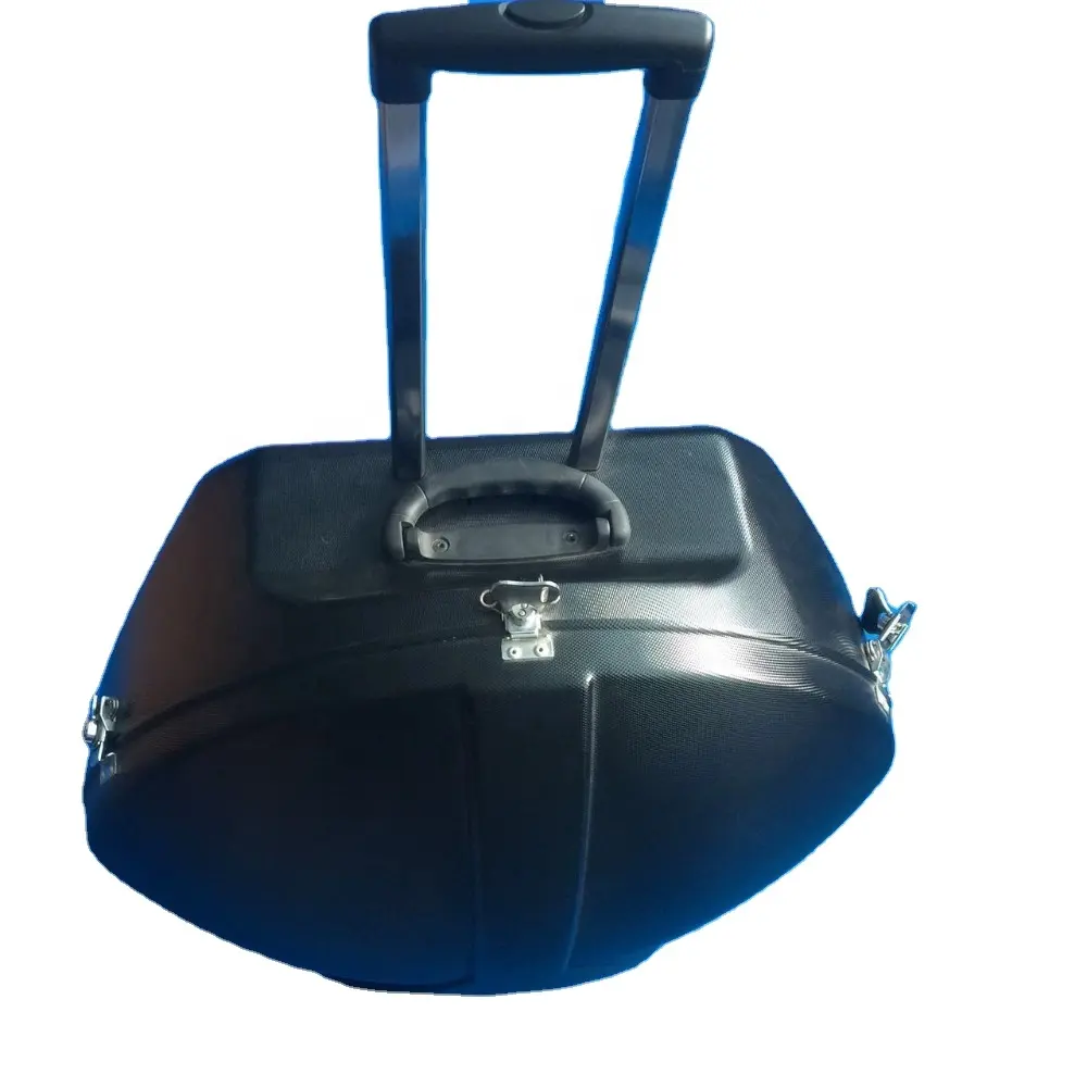 Customized Vacuum Forming ABS Material High Capacity And Thick Black Plastic Carry Handle Suitcase