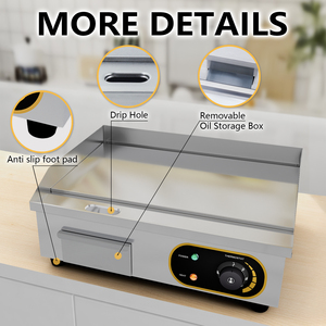 <span class=keywords><strong>Meilleure</strong></span> Vente Plaque de Cuisson Électrique Commerciale en Acier Inoxydable 201, 50-300 Degrés, pour Usage Domestique, Fêtes en Extérieur, Hôtels et Usage Commercial - Product Image 4