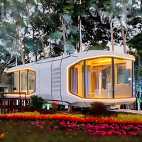 Capsule spatiale modulaire mobile préfabriquée, maison capsule préfabriquée de luxe, mini-maison, bureaux avec chambre à coucher