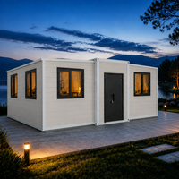 Maison conteneur pliable extensible résistante aux ouragans, maison modulaire préfabriquée, maison de villégiature en plein air, maison mobile de type pod pour le glamping