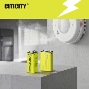 CITICITY Basics Lot de 4 piles rechargeables 9V 400mAh pré-chargeées, longue durée de vie, réutilisables, 1000 cycles, vente en gros - Product Image 2