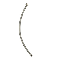 Tuyau d'alimentation en eau tressé F3/8 femelle M10 mâle SS202 11 mm EPDM flexible avec raccord de robinet et écrou en laiton nickelé