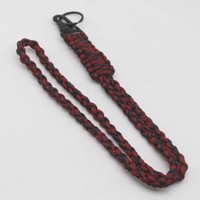 Cordon de cou en paracorde couleur personnalisée avec drapeau américain pour hommes et femmes, long cordon tressé robuste pour activités de plein air