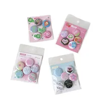 Lot de 6 badges miniatures en fer blanc à motif dessin animé, broches pour sac Ita, accessoires de décoration kawaii pour journal, épingles mignonnes pour filles, cadeau