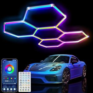 Éclairage LED de <span class=keywords><strong>garage</strong></span> hexagonal à 14 grilles Éclairage de <span class=keywords><strong>garage</strong></span> hexagonal RVB Barre lumineuse LED de <span class=keywords><strong>garage</strong></span> RVB pour centres de réparation de véhicules - Product Image 5