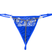 Celana Dalam Wanita Model Rantai Custom, Hiasan Huruf Berhias Berlian Imitasi, Perhiasan Rantai Tubuh, Pinggang Rendah Model T, G-string Bikini Thong Wanita