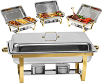 Hochwertiges 11L Edelstahl Chafing Dish Buffet-Set Speisenwärmer für Restaurant- und Hotelservice