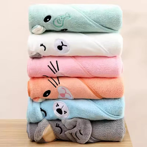 Serviette <span class=keywords><strong>de</strong></span> <span class=keywords><strong>bain</strong></span> mignonne pour bébé serviette absorbante douce nouveau-né Swaddle Wrap bébé couvertures pour filles garçons - Product Image 1