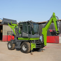 Harga Pabrik Backhoe Loader Pertanian, Alat Pengangkut Material, Excavator Loader Kompak 4x4, Mesin Tenaga Backhoe Loader untuk Dijual