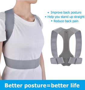 Soporte de espalda ajustable, vendaje elástico para clavícula, corrector de postura profesional, soporte de espalda - Product Image 3