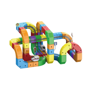 Đồ chơi lắp ráp đường ray xe lửa tự chế đa năng, khối xây dựng, đường đua xe cho trẻ em, bộ xếp hình nhựa giáo dục, xe lửa điện - Product Image 3