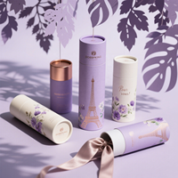Logo personnalisé de luxe recyclé T-Shirt Écharpe Lingerie Boîte ronde Vêtements Tube en carton Emballage durable