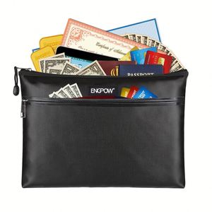 CUSTOM Hot Sale Fireproof <b>Document</b> Storage <b>Bag</b> with Two Pockets and Two Zippers for Home Office or School - Product Image 3