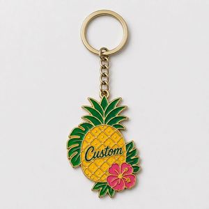 Porte-clés Ananas Personnalisés en Gros de Haute Qualité, Modèle Fruit Tropical, Design Style Hawaï, Souvenir de Voyageur - Product Image 3