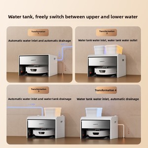 Robot <span class=keywords><strong>aspirateur</strong></span> UWANT Rubik's Cube Full House Installation avec remplissage <span class=keywords><strong>et</strong></span> drainage automatiques de l'<span class=keywords><strong>eau</strong></span>, aspiration puissante de 25000 Pa pour la maison - Product Image 4