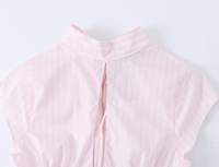 Hauts, chemisiers et blouses sans manches pour femmes, col rond, design ajouré, dos boutonné avec nœud, style décontracté, 2 coloris