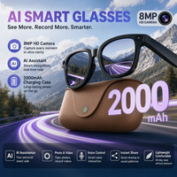 Lunettes de soleil intelligentes 8M avec caméra et traduction IA, photo HD 4K, étanches, pour la conduite en extérieur, lunettes IA Meta