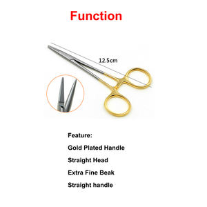 คีมยึดเข็มสำหรับทันตกรรม14ซม. ชุดสเตนเลสฟิสิกส์หัว TC ด้ามจับชุบทองเครื่องมือผ่าตัดสำหรับจัดฟัน - Product Image 3