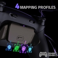 Kit de boutons arrière en métal véritable caoutchouté noir RISE Plus MAX avec déclencheurs à clic pour manette PS5 BDM-010/020