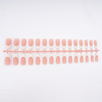 15 tailles d'ongles en acrylique à pression French Tip Matte Nude Medium Square Nail Tips Pre-Filed 150Pcs/Box