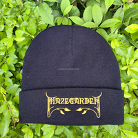 Bonnet d'hiver en tricot côtelé doux avec revers, couleur unie, logo brodé personnalisé, style pêcheur, OEM
