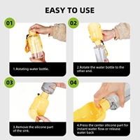 Bouteille d'eau pour chien de voyage 500ML pour la marche, la randonnée, le camping en plein air, bouteille d'eau portable anti-fuite pour chiens