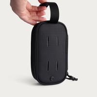 Pochette noire pour appareils électroniques, organiseur de câbles, étui compact en nylon Cordura, sac d'accessoires de voyage, logo personnalisé, fabricant OEM ODM
