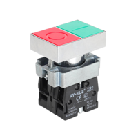 Interrupteur à bouton-poussoir à visser à réinitialisation automatique RY-XB2-11RDG 1NO1NC IP65 niveau 22mm Double bouton 10A 24V métal matière plastique CE RoHS