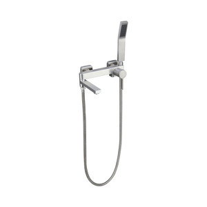 Stainless Steel Bathtub Faucet Hot Cold Water Mixer Wall Mounted Shower Set Sprayer Head Simple Style 613360 - Product Image 1