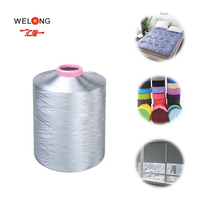 Fil DTY 100% Polyester 150D Teint en masse Écologique Anti-bactérien Recyclable Certifié GRS pour le tissage et la couture textiles