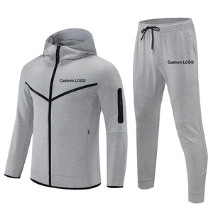 Logo personnalisé pour hommes Gym Fitness Training deux pièces ensemble de vêtements de sport veste respirante zippée et pantalon de jogging options grande taille - Product Image 3