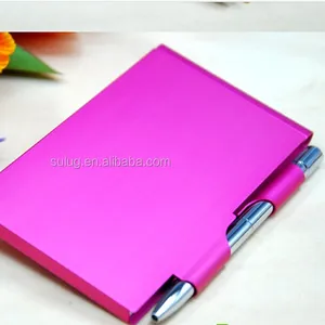 Metal pocket notebook with notepad metal mb 15112 Hardcover OEM customized sulug Aluminum gift promotion or personal use.. pen cn zhe