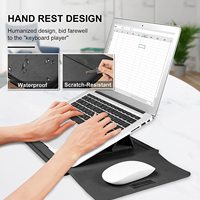 Vente en gros Housse en cuir PU 4 en 1 personnalisée Poignée Stander Sacoche pour ordinateur portable pour Macbook