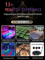 Éclairage de scène Infinity Mirror Pista De Baile RGB Led Floor light up Sans fil DMX 3d Magnet LED Dance Floor