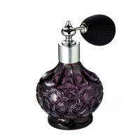 Flacon de parfum en verre avec atomiseur vintage argenté 100 ml, flacon vide rechargeable pour emballage cosmétique