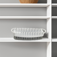 Brosse à linge PET de couleur personnalisable avec manche PP écologique Brosses de nettoyage ménagères à prise facile Brosse à récurer en plastique