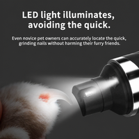 Tondeuse rechargeable silencieuse pour animaux de compagnie, kit de toilettage professionnel avec lampe, coupe-ongles sans fil pour chiens