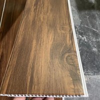 WLX 200*7.5mm Panama Tablilla Pvc Cielo Techo Wood Affect Pvc Wall Panel Plain Ceiling Wood Pared Panel Pvc Sky Board