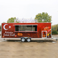 Remorque alimentaire mobile commerciale Honlu 4m avec équipement de cuisine entièrement en acier inoxydable, chariot BBQ personnalisé