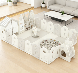 Corralito Plegable Moderno para Bebés, HDPE, Seguro, Área de Juegos Interior, Centro de Actividades para Niños, Puerta Incluida - Product Image 4