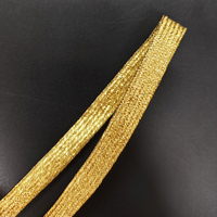 Lacets dorés brillants de 10mm Lacets métalliques à paillettes