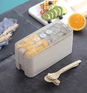 800ML Contenitore di Alimento Commercio All'ingrosso di Rettangolo di Plastica Bento <span class=keywords><strong>Box</strong></span> Coreano <span class=keywords><strong>2</strong></span> Strati Scatola di Pranzo Per I Bambini - Product Image 3
