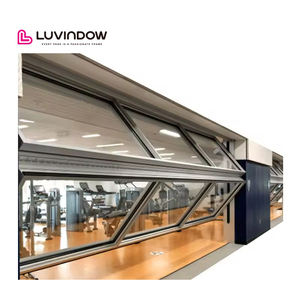 Cửa Sổ Nhôm Gấp Bi Cửa Sổ Kính Gấp Gọn Cửa Sổ Xếp Thẳng Đứng Kiểu Mỹ Cửa Sổ Gấp Cho Quán Bar Cửa Hàng Cà Phê - Product Image 1