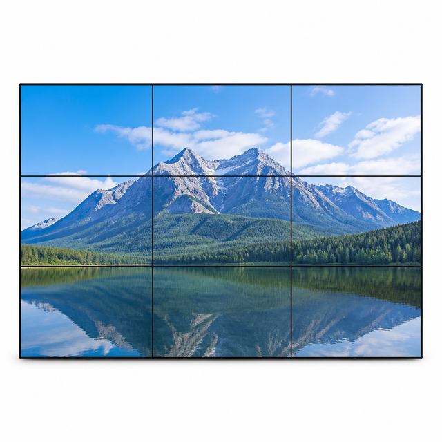 55 Inch LCD Splicing Screen 1.8mm Narrow Bezel 4K UHD IPS Panel 500cd/m Brightness 2-Year Warranty Video Wall for Corporate