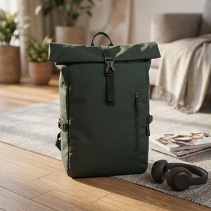 Eco-friendly Rolltop Travel <strong>Backpack</strong> Carry on Casual Back Pack - Product Image 1