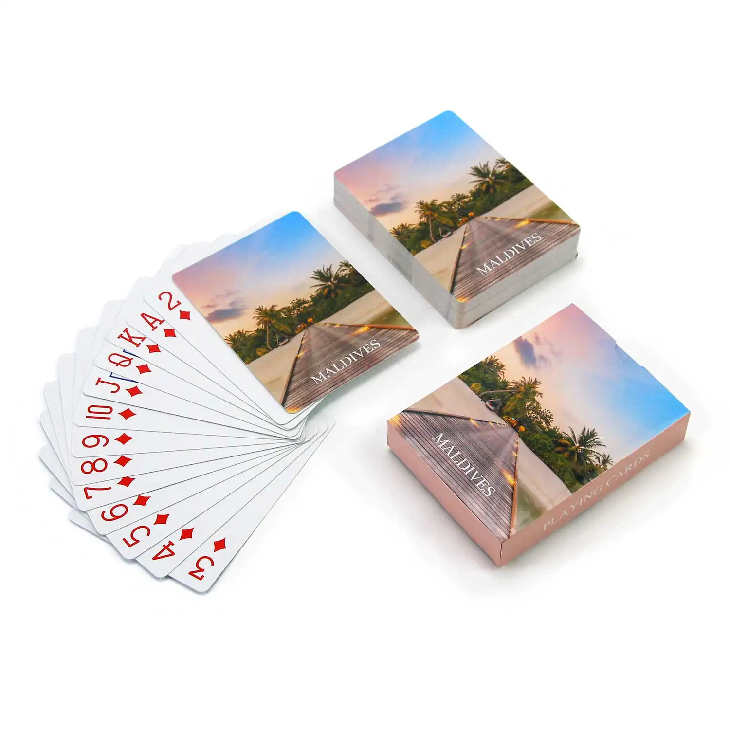 풍경 배경 설정 100% 플라스틱 PVC 방수 도매 플라스틱 코팅 종이 성인 방수 재미 카드 놀이